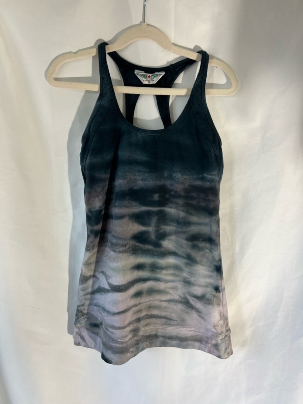 NWOT Woman’s HARD TAIL 90% Cotton Tie Dye Shelf Bra Waist Tank Top
